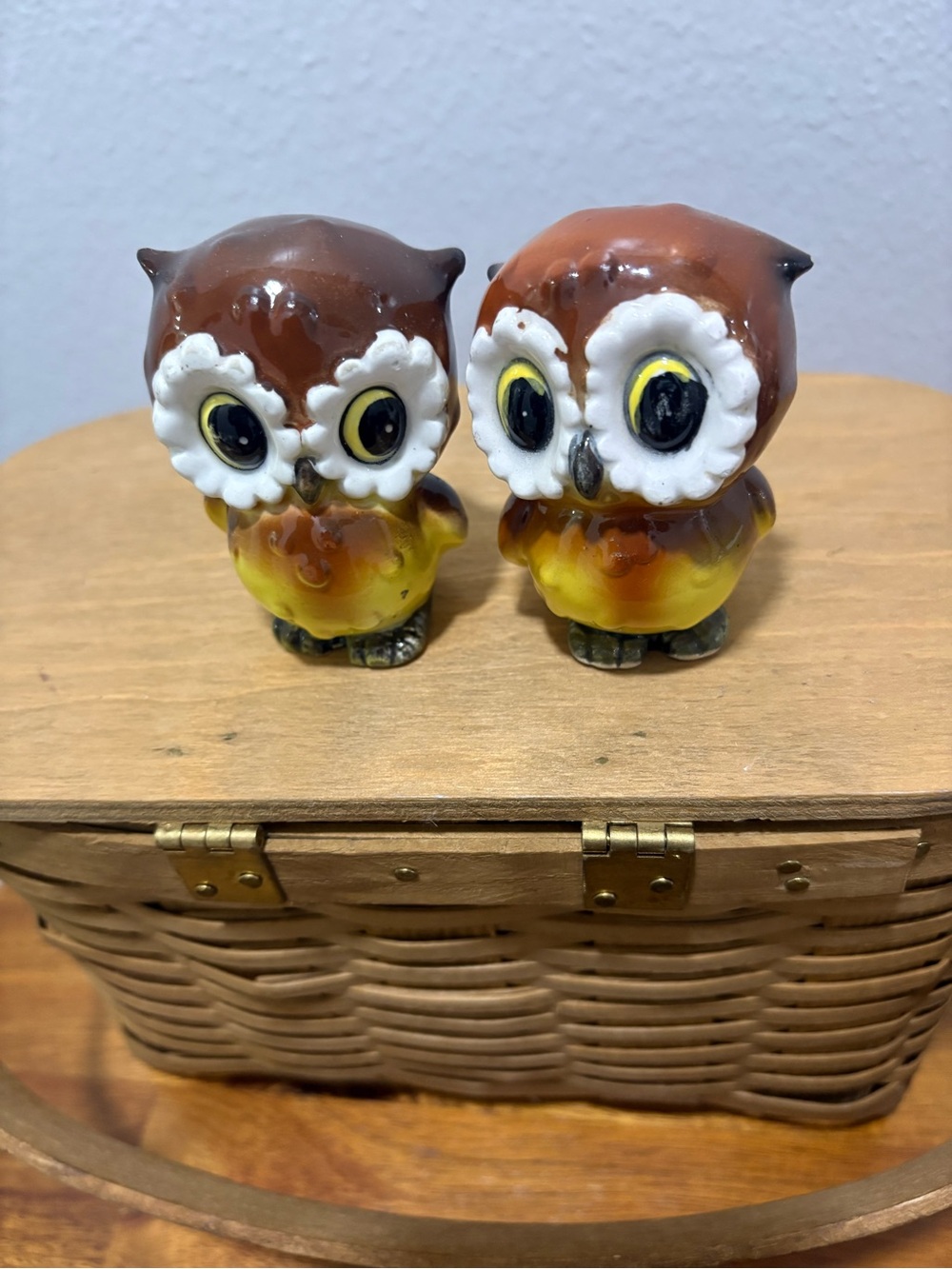 Ceramic Vintage Owl Salt and Pepper Shakers